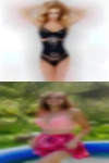 Women looking cock while golf