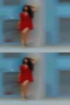 Woman flexible separated side